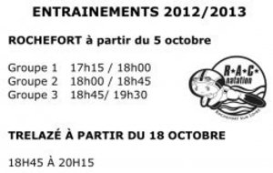 ENTRAINEMENTS 2012 / 2013