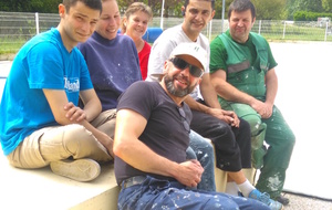 Plus que 5 lignes à peindre!!!