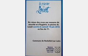 OUVERTURE PISCINE REPORTÉE