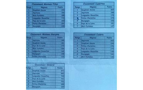 LES CLASSEMENTS DE LA COUPE DE FRANCE