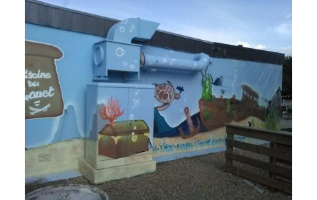 Nouvelle déco à la piscine